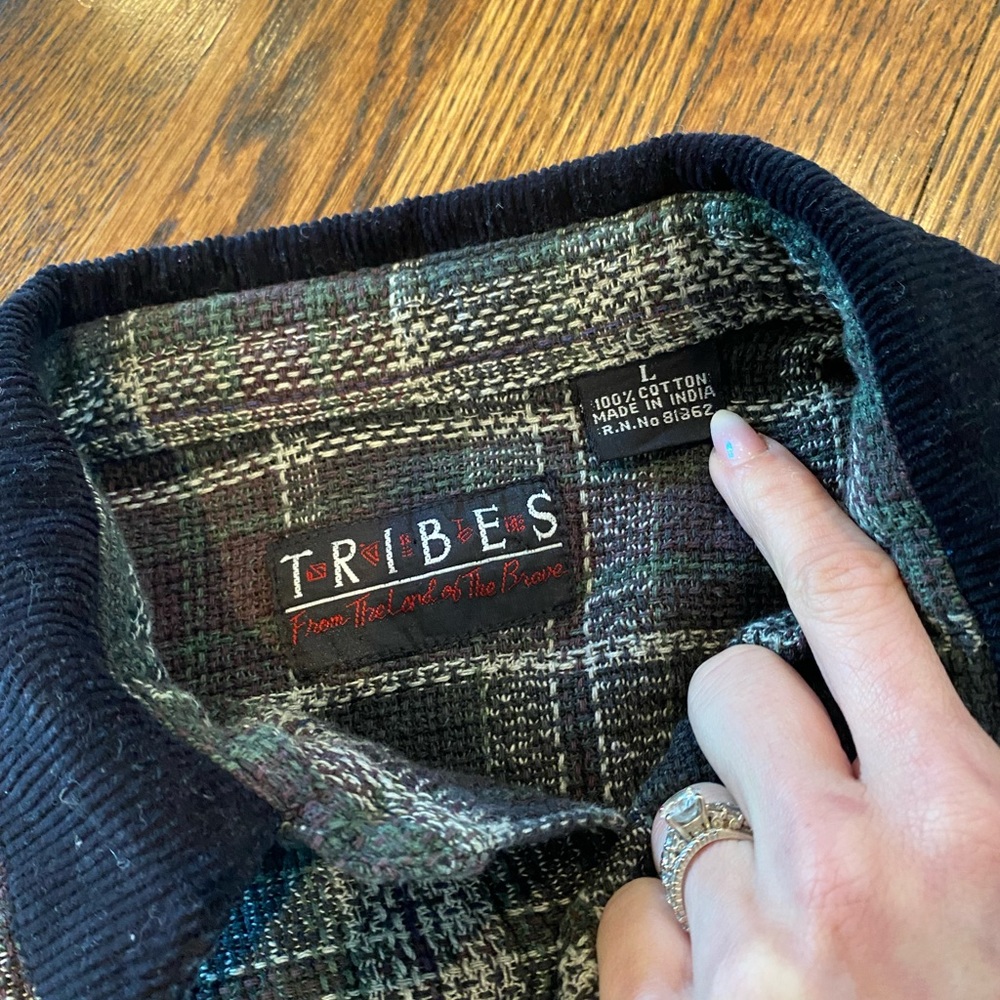 Vintage 90s Tribes Knit Shirt - Picture 2 of 5